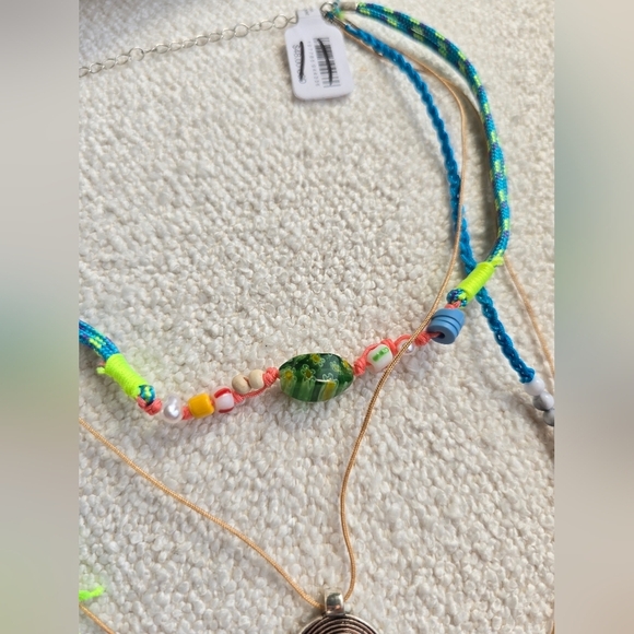 NWT- Free People × Ariana Ost, My Magic Layered Necklace, Turquoise/Blue… - Picture 7 of 9